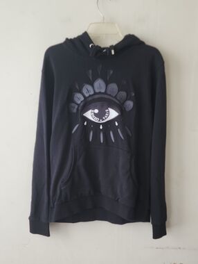Black Graphic Eye Pullover Hoodie New Without Tag